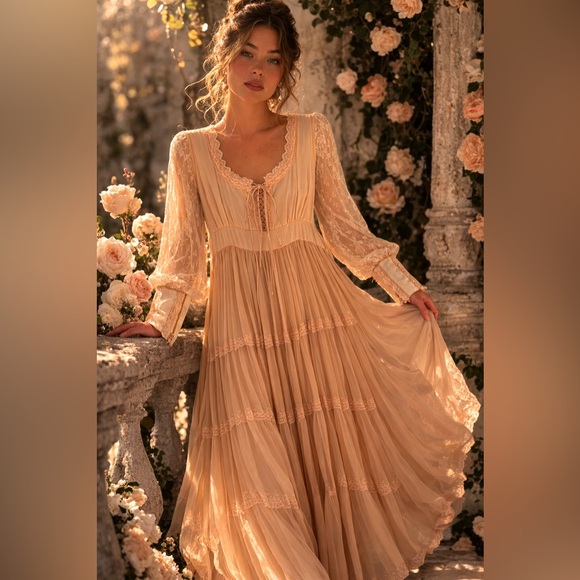 Gunne Sax Dresses & Skirts - Vintage Gunne Sax by Jessica San Francisco Prairie Maxi Dress Size 7